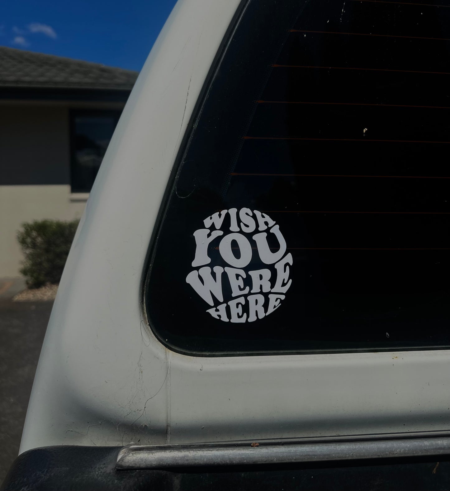 WISH YOU WERE HERE sticker
