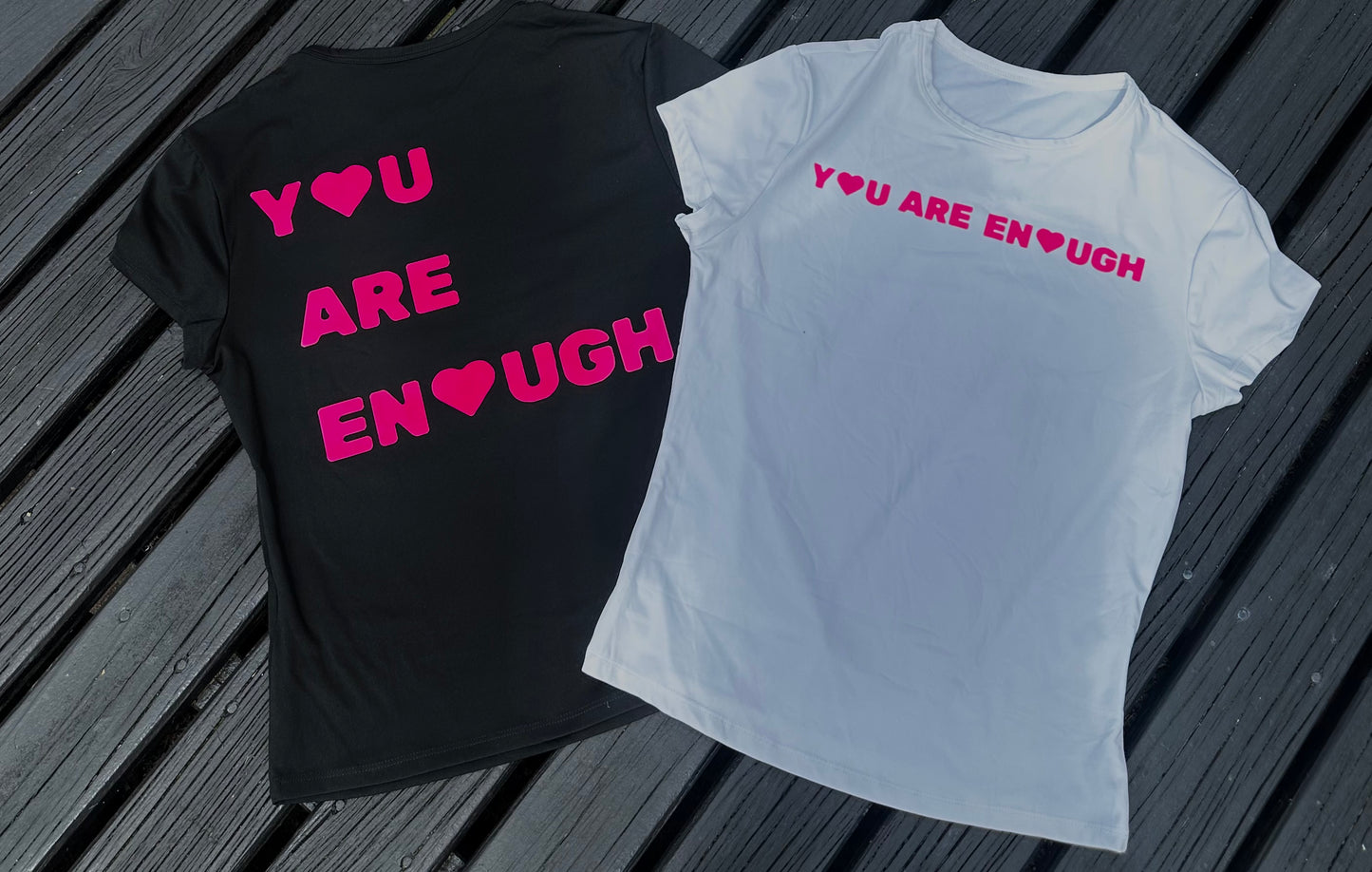 you are enough baby tee WHITE